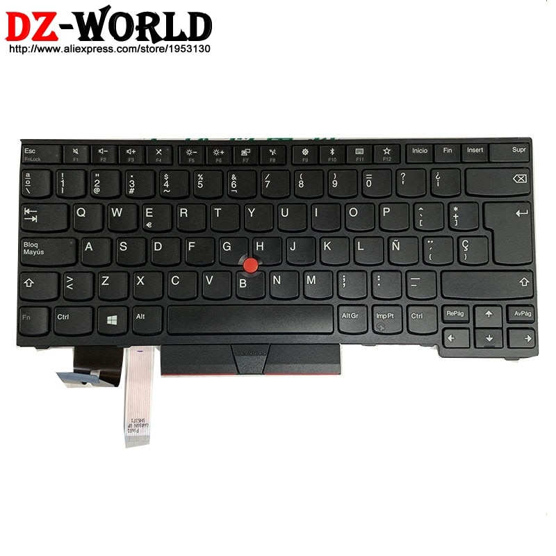 Original ES Spanish Keyboard for Lenovo Thinkpad E480 T480S L480 T490 E490 T495 L380 L390 Yoga L490 P43s Laptop Teclado