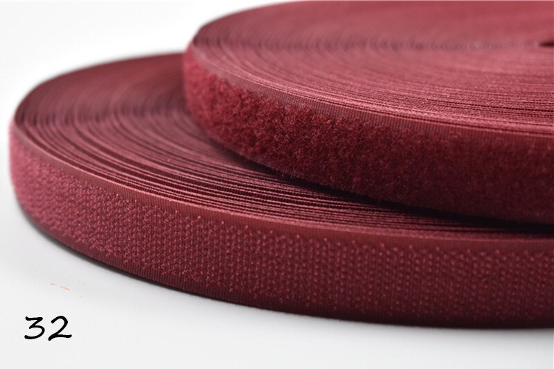 2cm 24m par krog og løkke selvklæbende tape velcro fleksible wrap sko tøj tape nylon sy på trykknapper: 32 24m par
