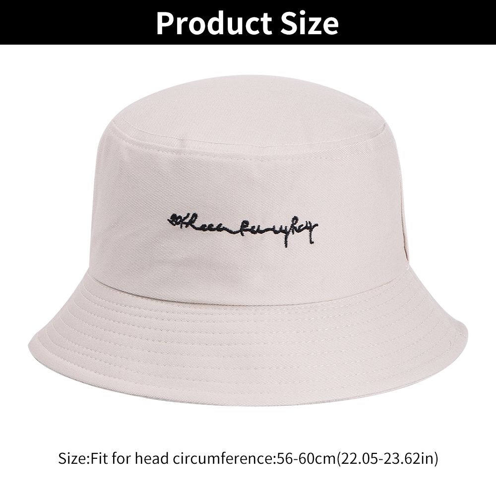 Sombrero de pescador estilo callejero para hombre y mujer, gorro de pescador con bordado de letras en inglés, estampado de letras, protección solar