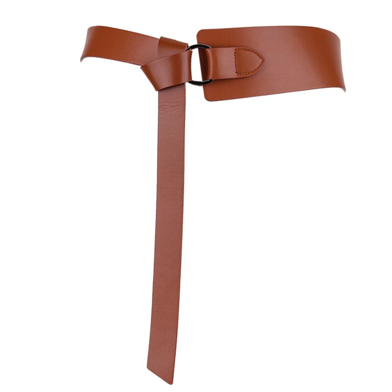 Cinturón de cuero ancho con lazo para mujer, cinturón de corbata para mujer, rojo y negro, cinturones de ocio para vestido de boda para mujer, de