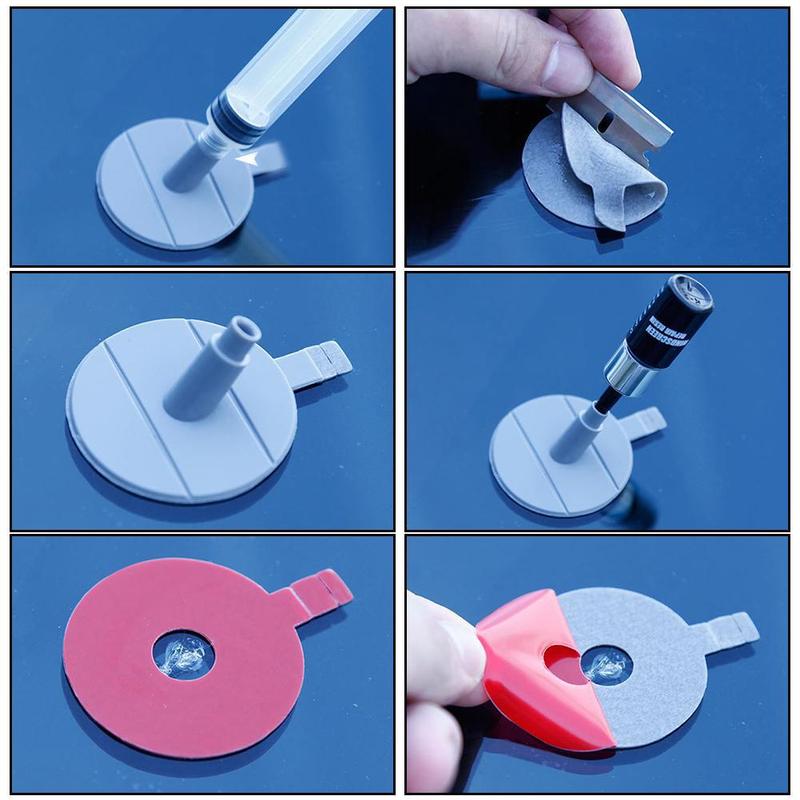 DIY Car Windshield Repair Kit Tools Auto Glass Windscreen Give Set Door Handle Stickers Repair Decorative Protective R1W1