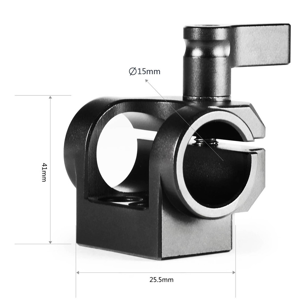 Abrazadera de varilla de 15mm SmallRig para montura EVF/montaje de micrófono/placa/varilla de 15mm/barandilla/manija superior-1995