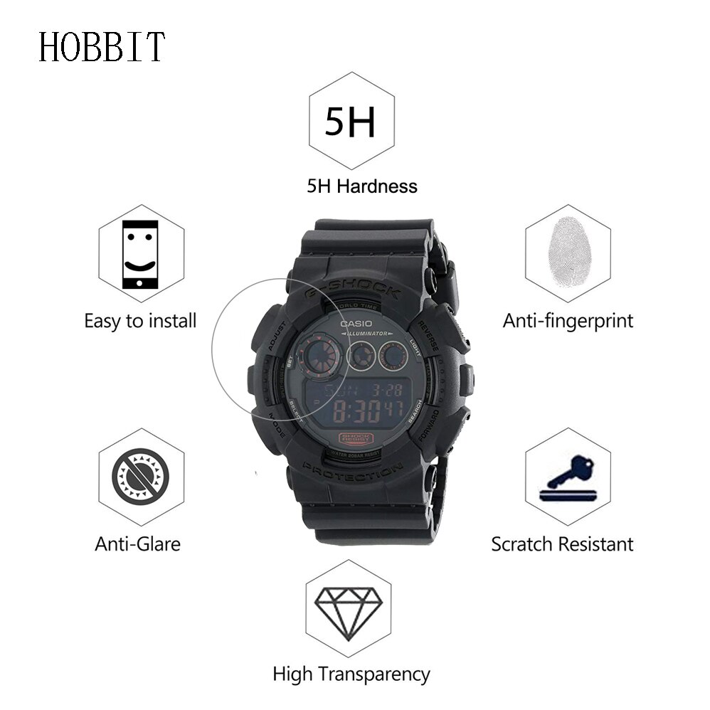 3Pcs Watch Screen Protector for Casio G-Shock GD100 GD-100 GD-120 GA-100 GA-100TS GA-100MB GA-100CM GD-120CM GD350 Watch Film