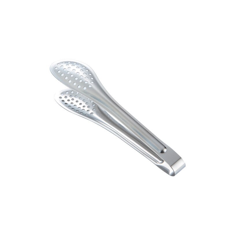 Pinzas de acero inoxidable para alimentos, tenacillas gruesas y porosas para drenaje de aceite, barbacoa, carne, ensalada, pan, utensilios de cocina: 7 inches