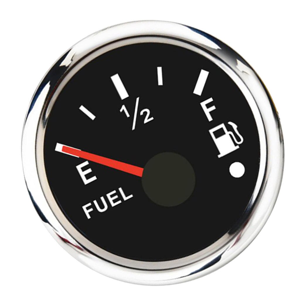 Jauge universelle de niveau de carburant pour bateau, 2 &quot;, 52mm, affichage LED noir