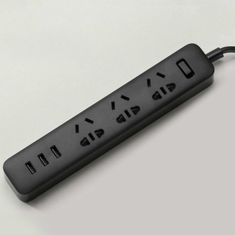 Prise multiprise électronique xiaomi smart home d'origine, charge rapide, 3 prises  + 3 , extension d'interface standard, ue, états-unis