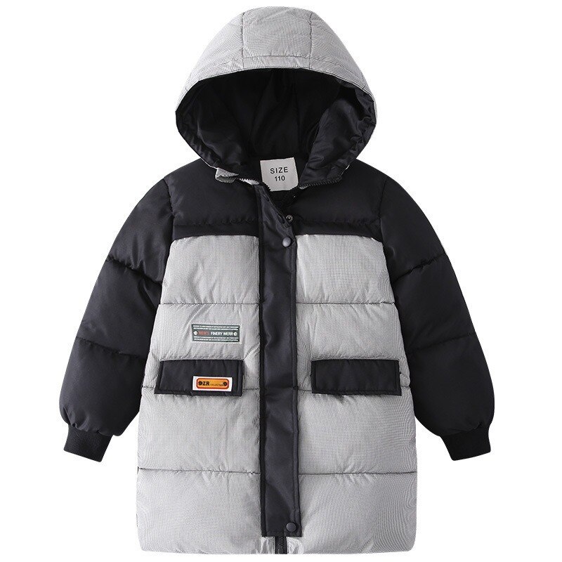 Kinderen Gewatteerde Winter Kleding Verdikte Medium En Grote Kinderen Warm Hooded Jongens Brood Kleding Katoenen Kleding