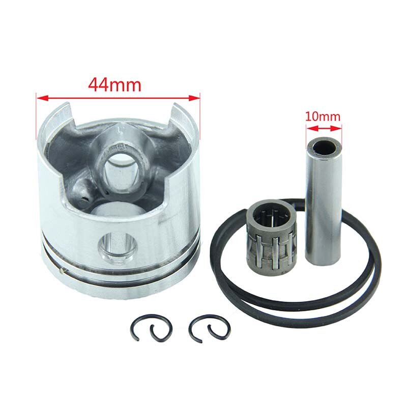 44mm 52CC 2 Stroke Engine Piston kit for mini bike brush cutter trimmer with 1E44F-5 engine