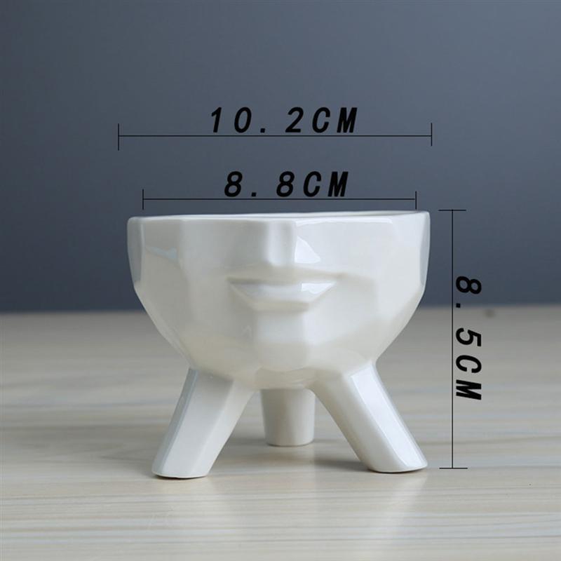 Maceta creativa simulada de medio rostro lavabo de cerámica suculentas plantas en macetas accesorios para el hogar ornamento paisaje suministros