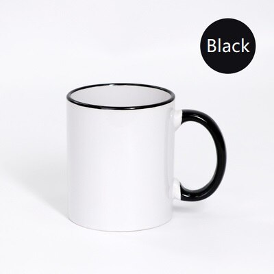 Taza en blanco sin estampado: black