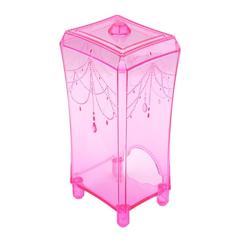 100 hojas/Paquete de almohadillas faciales de algodón para la cara ruedas de algodón maquillaje cosmético removedor de algodón Herramientas de limpieza accesorios de maquillaje: Transparent pink