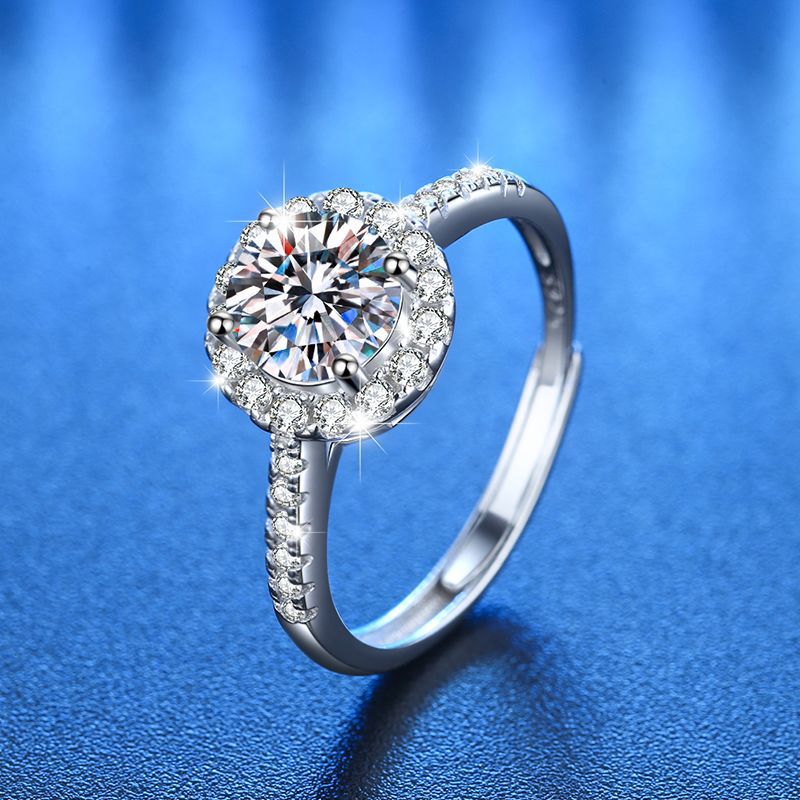 Smyoue D Kleur 1 Carat Moissanite Met Gra Gecertificeerd Solitaire Ring Voor Vrouwen 925 Sterling Silver Love Heart Engagement Sieraden