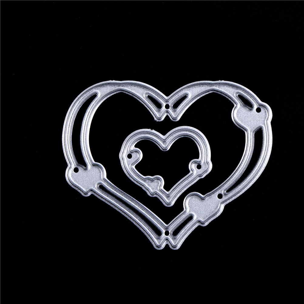 2 stks/partij Embossing Folder Liefde Hart Metalen Stansen Sterft In Scrapbooking Die Cuts Voor DIY Scrapbooking Fotoalbum Decoratieve