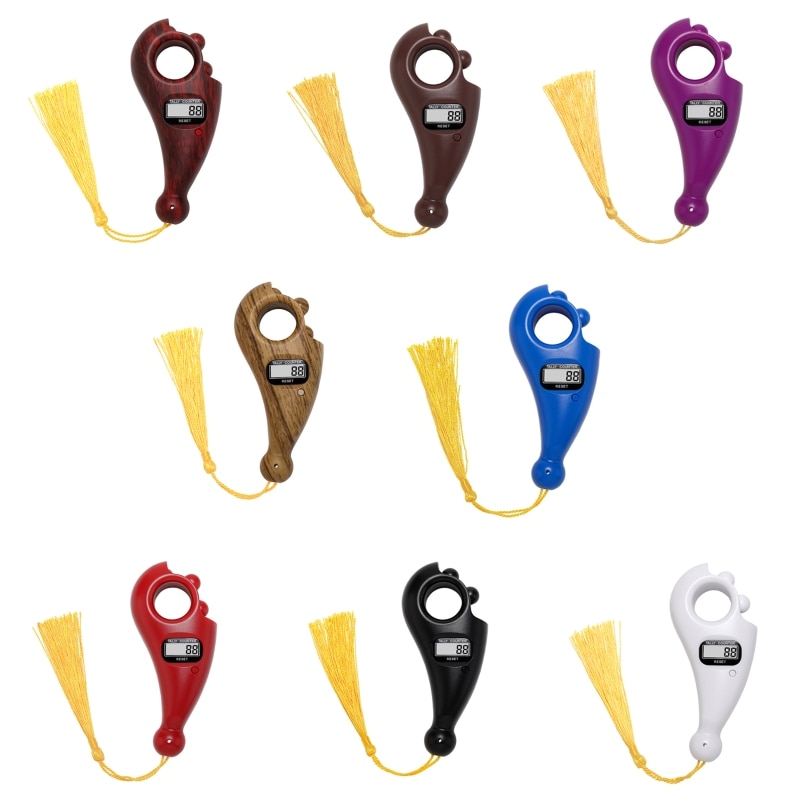 Portable Handheld Tassel Digital Beads Counter Finger Game Decompression Toy Y98D