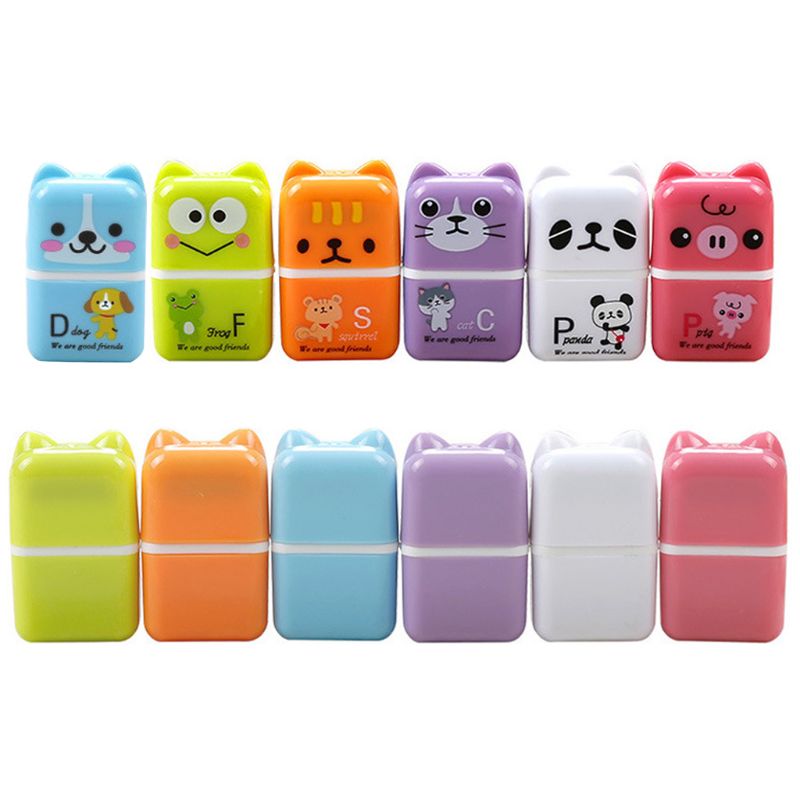 Cute Cartoon Roller Eraser Roller Colorful Rectangle Eraser Pencil Rubber Erasers For School Kids
