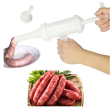 Nuttig Worst Machine Vlees Stuffer Filler Handbediende Salami Maker + Trechter Food Grade Handleiding huishoudelijke apparaten