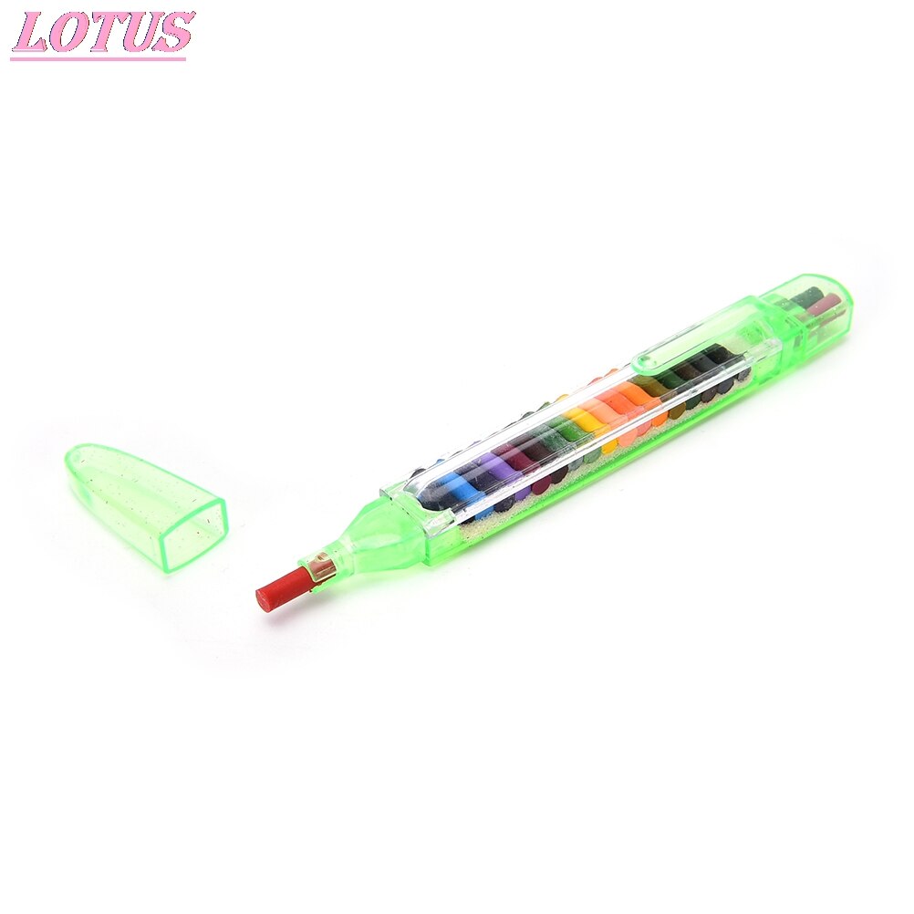 1 Set 20 Kleuren Kleurpotloden Stacker Potloden Tekening Krijt Graffiti Pen Cadeau Voor Kinderen Kids Olie Pastel Kleurpotloden Pen Supply