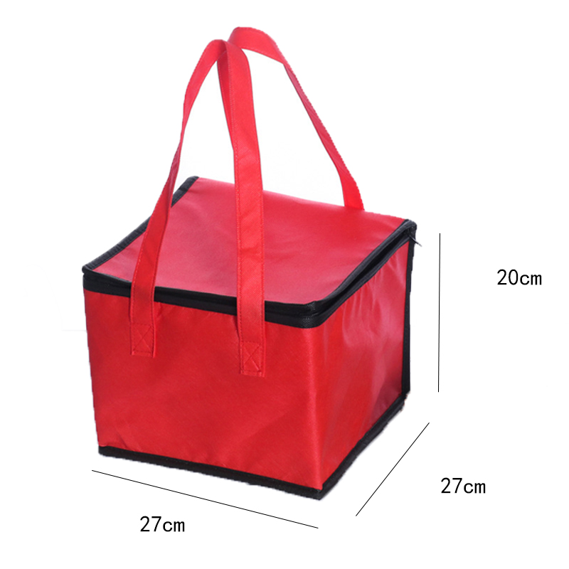 Outdoor Camping Picnic Bag Waterproof Insulated Thermal Cooler Bag Portable Folding Picnic Lunch Bags Big Picnic Basket: Red-7 Inch