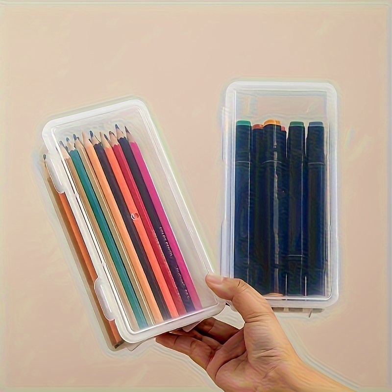 Grands boîtes de rangement en plastique transparent avec couvercles articulés, idéales pour les ornements de bijoux, fournitures pour la maison et l'organisation du bureau, 1/4 pièces