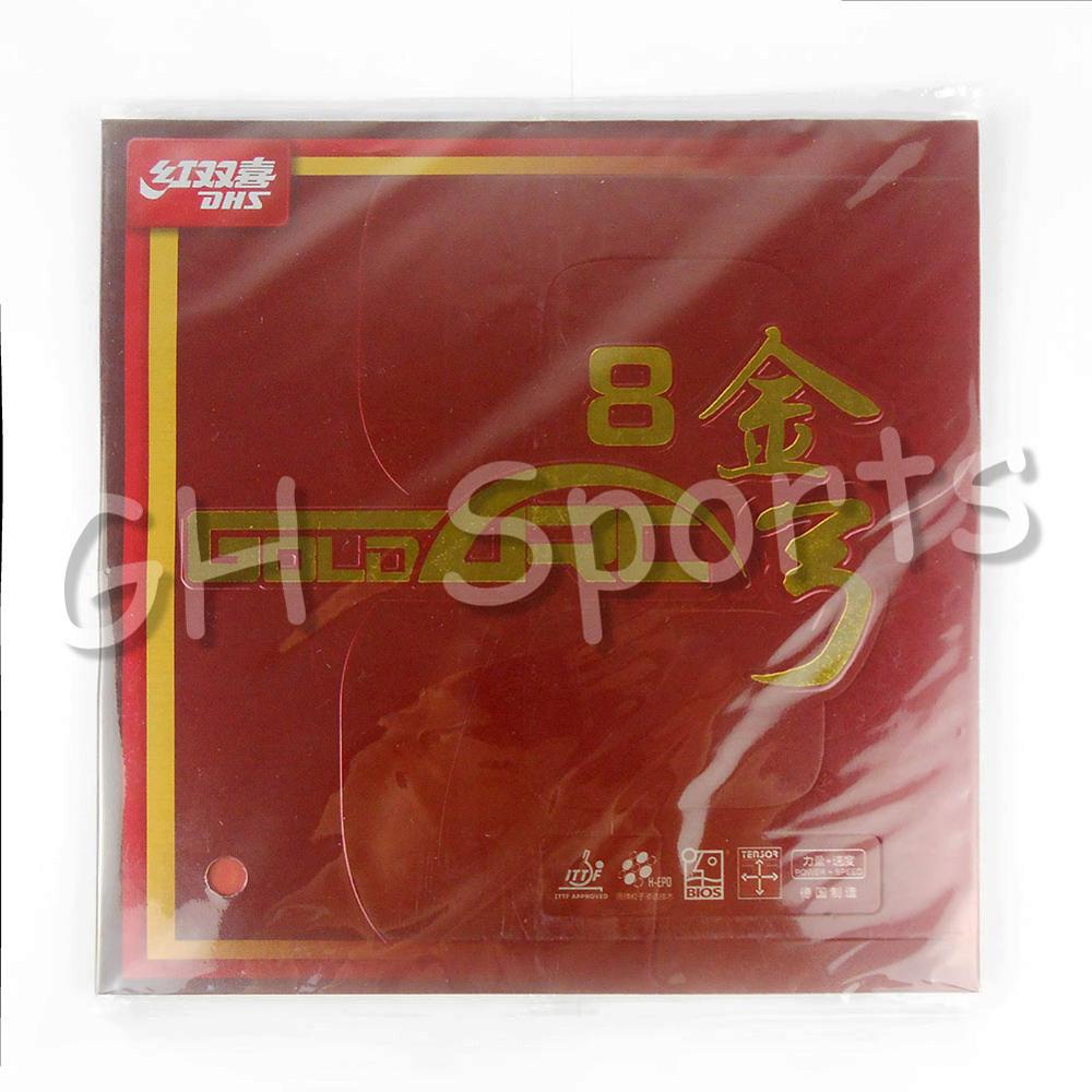 DHS GoldArc 8 Made in Germany Gold Arc Table Tennis Rubber Ping Pong Sponge Goldarc8
