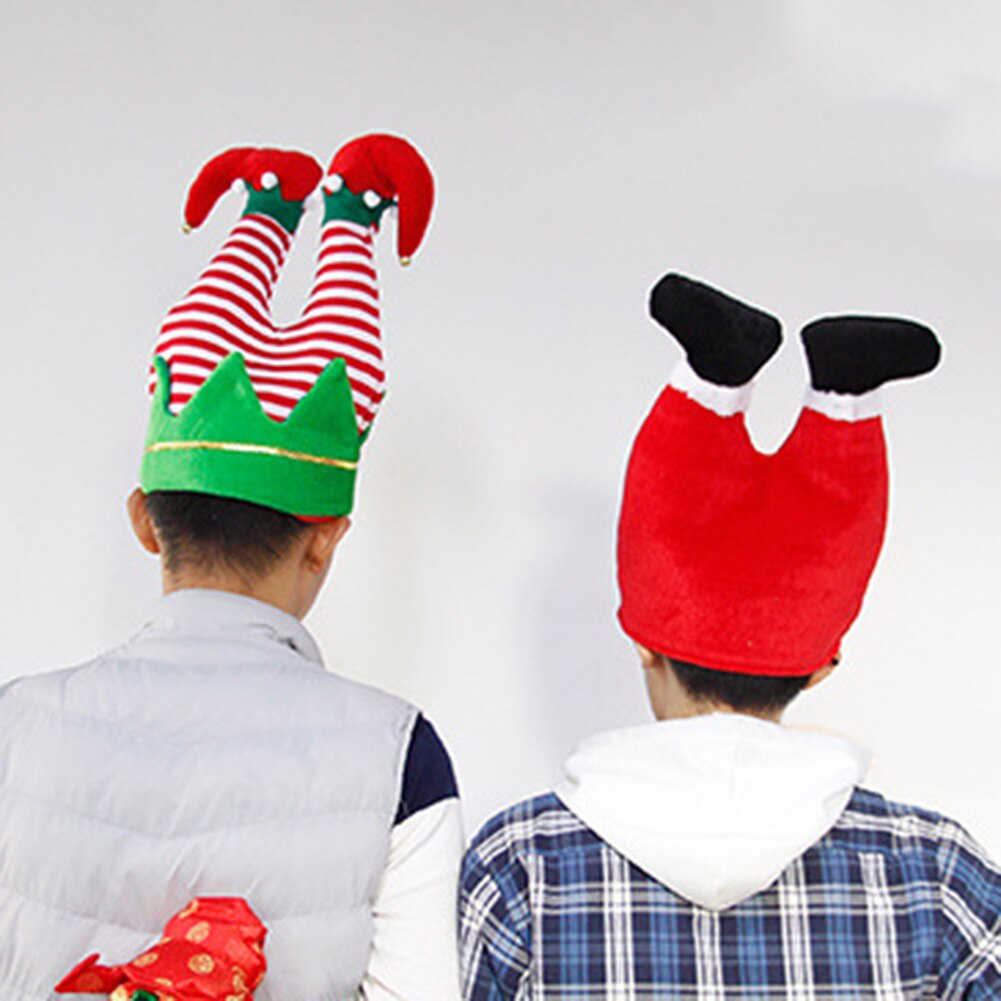 Sombrero de Navidad con patas de payaso para niños, gorro de franela de Gorro de Navidad para de adultos, para Festival, Año , decorativo para el hogar