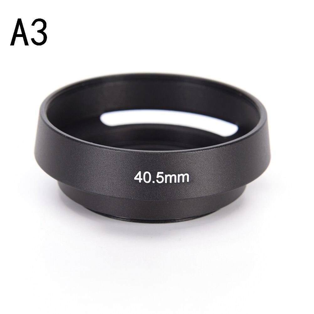 Black Metal Camera Lens Hood For FOR Leica Canon Nikon Lens 37 39 40.5 43 46 49 52 55 58 62 67 Mm