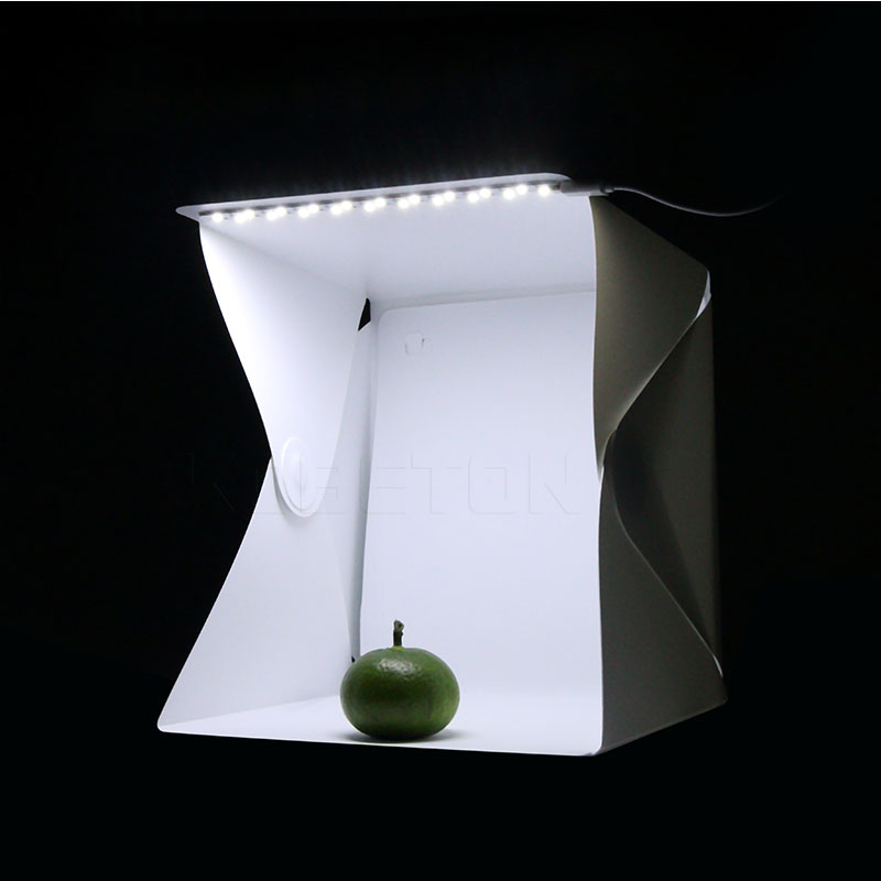Mini soft box folding studio led fotografering værelse lys telt studio diffust sort hvid baggrund fotostudio tilbehør