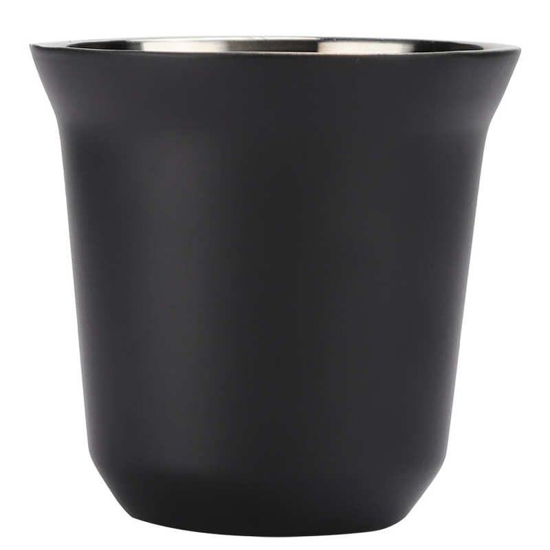 Taza de café de acero inoxidable 160 de 80ml/304 ml, taza de doble pared con cápsula aislada, taza de leche para el hogar y la tienda, vasos de Espresso: Matt black 80ml