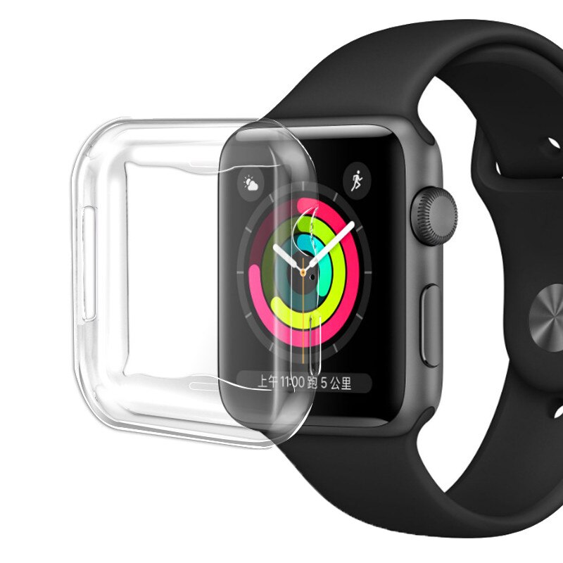 Boîtier de montre pour Apple Watch 5 génération housse de protection coque de protection IWatch 1/2/3/4 coque souple tout compris en Tpu: 44MM series 5 4