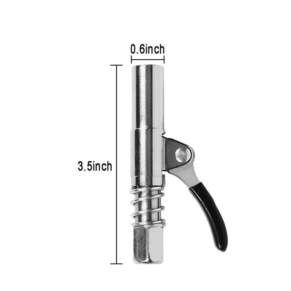Grease Gun Coupler High Pressure Grease Coupler NPTI/8 10000PSI Quick Lock On Release Grease Gun Tip: A sixth generation
