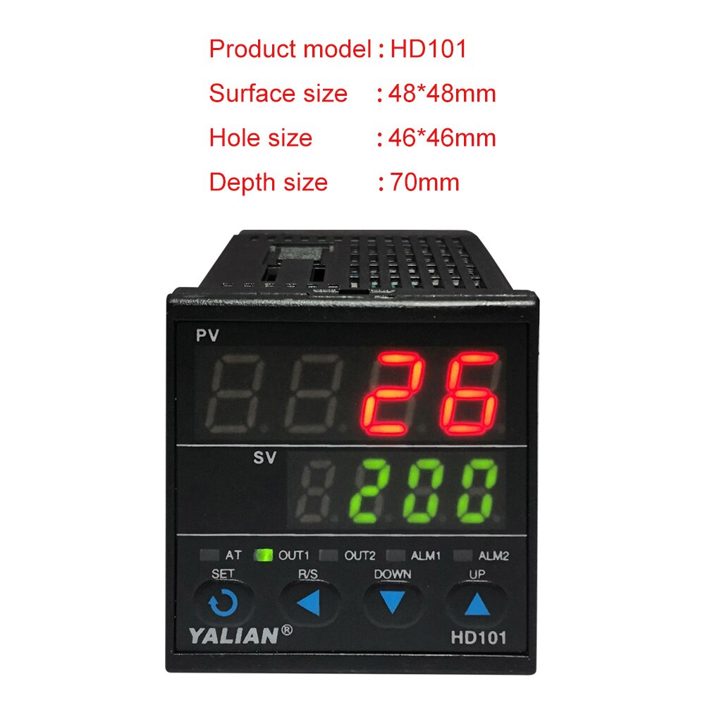 the most latest temperature controller Max test temperature 1372 degree thermoregulator with dual display and alarm relay output: HD101