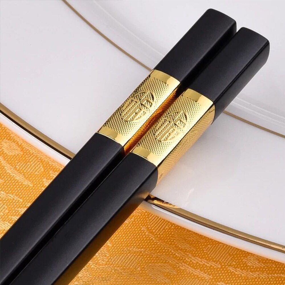 10 Pairs Black Chopstick Set Japanese Chinese Chopstick Food Sushi Sticks Reusable Tableware Pot Chopsticks Palillos Chinos