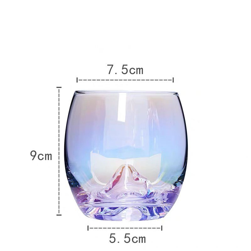 Vidrio de arcoíris coctel Copa el desayuno, té de la leche jugo de café vino Oficina hogar cristal transparente taza de agua Vasos: A