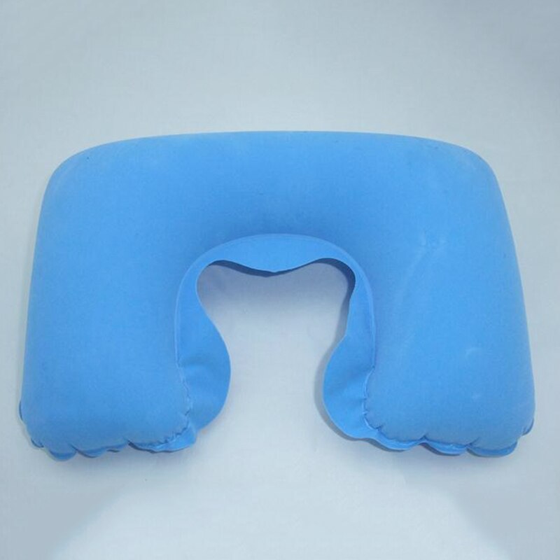 1pc U Shaped Travel Pillow Neck Support Headrest Soft Portable Inflatable Colorful Soft Cushion For AirPlane Car Home: 05