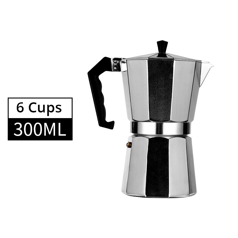 Klassisk espressomaskine til kogeplader til stærk espresso med stor smag, espresso moka -gryde i italiensk stil, kaffeværktøjer: 300ml