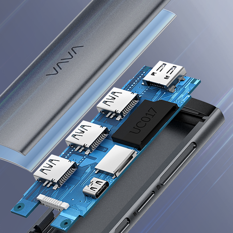 VAVA-concentrador de red 7 en 1, USB-C con USB 3,0, 4K, HDMI, adaptador compatible con MacBook Pro, 100W, PD, estación de carga, divisor