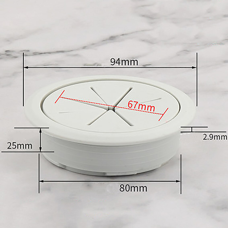 Câble de table à œillets en caoutchouc ABS pour ordinateur de bureau, trou de fil bien rangé, capuchon, prise multicolore, diamètre 53mm, 60mm, 80mm: Marron