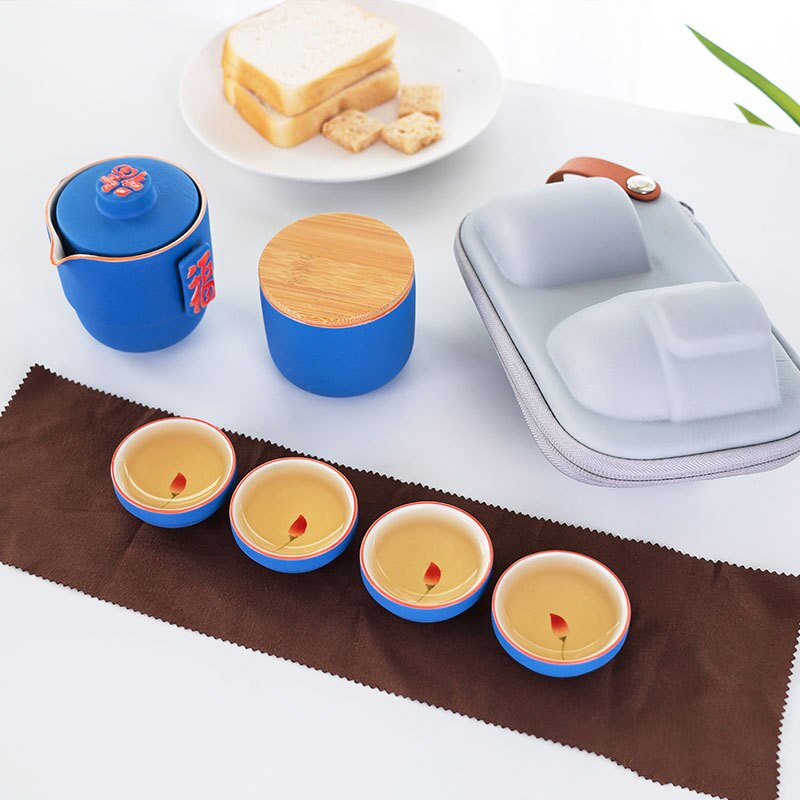 Coarse pottery Tea set Include 1 Pot 4 Cup 1 Can, ... – Grandado