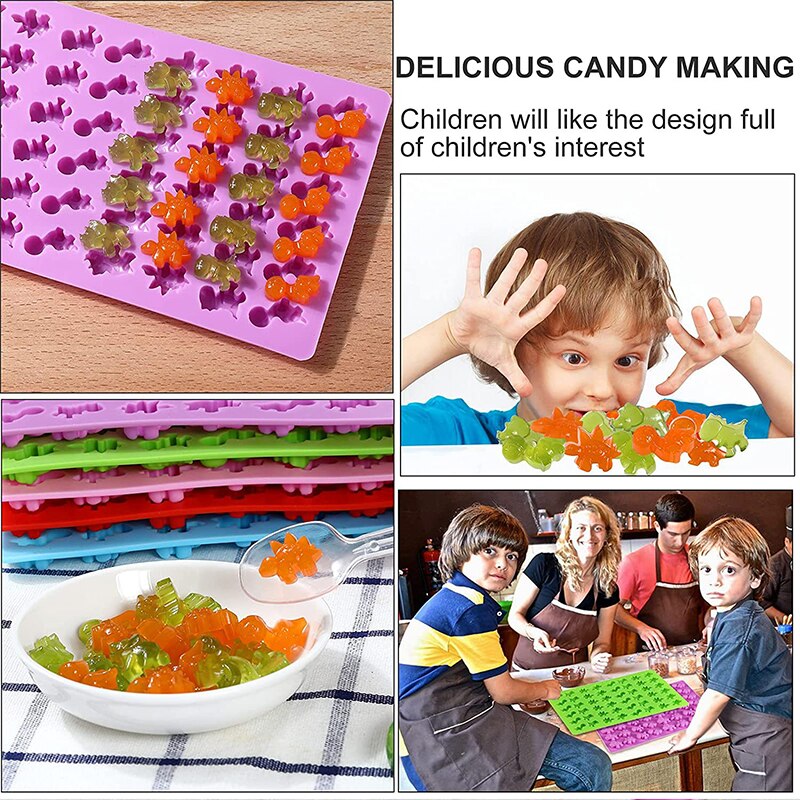 48er kleiner Dinosaurier, Silikon-Kuchenform, Schokoladenform, Einsatz, Kerze, Flip, Zucker, Tropf, Keksform, Küchen-Backwerkzeug