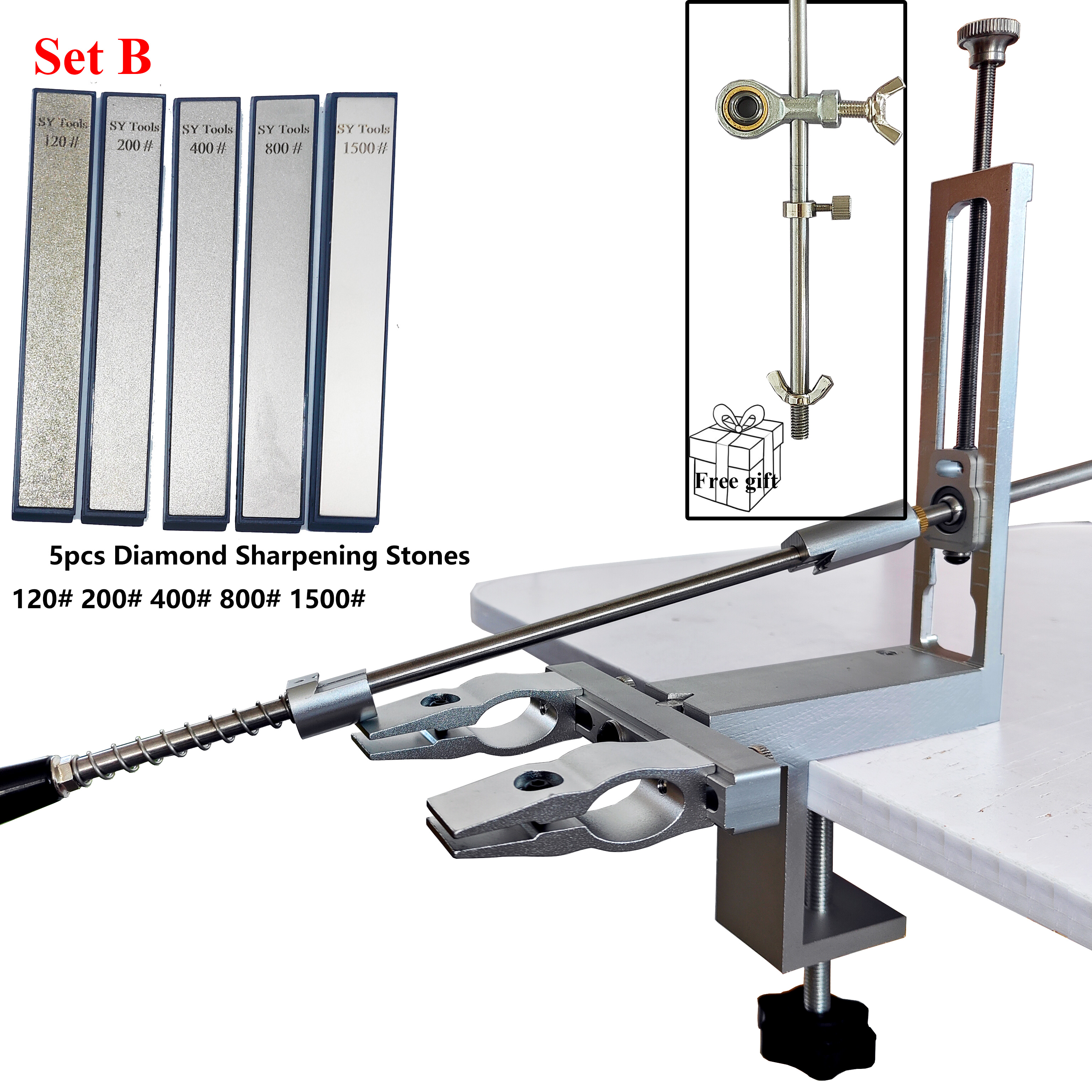 S09 Fixed Angle Apex Knife Sharpener Kitchen Knife tools Knife Sharpening System with diamond stones Set