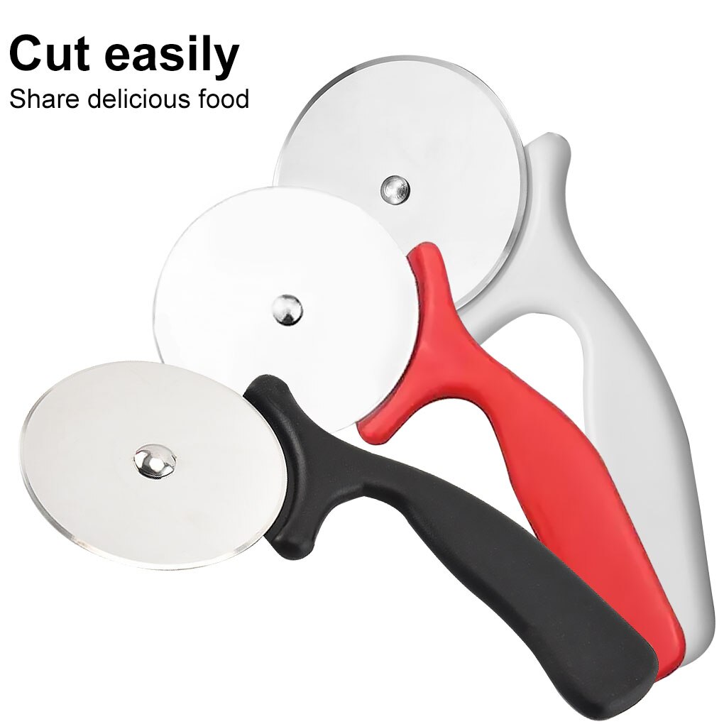 Pizza Slicer Stainless Steel Round Pizza Wheel Pastry Slicer Roller Dough Divider with Non-slip Handle Pizza Cutting Machine