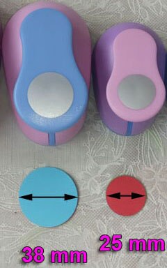 3.8Cm 2.5Cm Ronde Vorm Craft Punch Set Kinderen Handmatige Diy Perforators Cortador De Papel De Scrapbook School cirkel Punch: 25mm38mm
