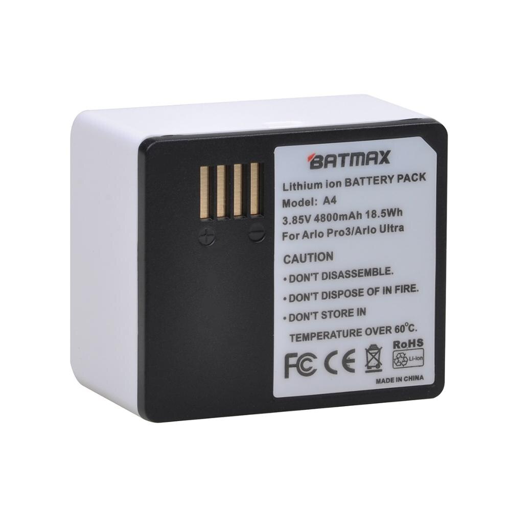 2Pcs 3,85 V 4800mAh Batterie + Dual USB Ladegerät für Arlo Ultra und Pro3 Kamera (VMA5400): 1Pc