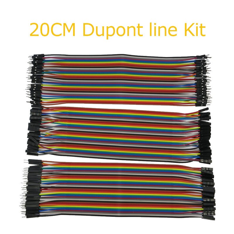 40- pins dupont-lijn 1p-1p 10cm/20cm/30cm mannelijke naar mannelijke jumperdraad vrouwelijk naar vrouwelijk dupont-kabel voor arduino-breadboard-doe-het-zelfkit: 20cm ff mf mm kit