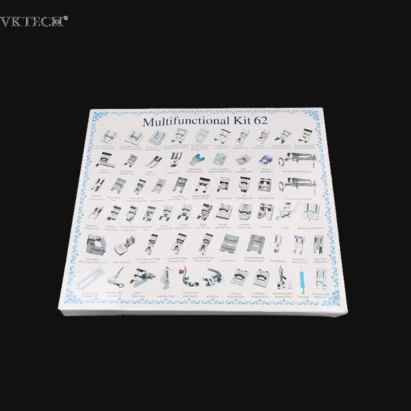 16/32/42/62pcs Sewing Machine Foot Presser Kit Feet for Brother Singer Janome Presser Feet Braiding Blind Stitch Darning Access