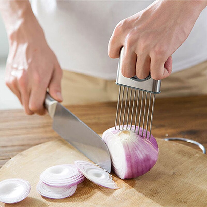 1 pcs Ui Tomaat houder Slicer Keuken Tool Vlees Groente Rvs Keuken Gadgets Koken Gereedschap keuken accessoires
