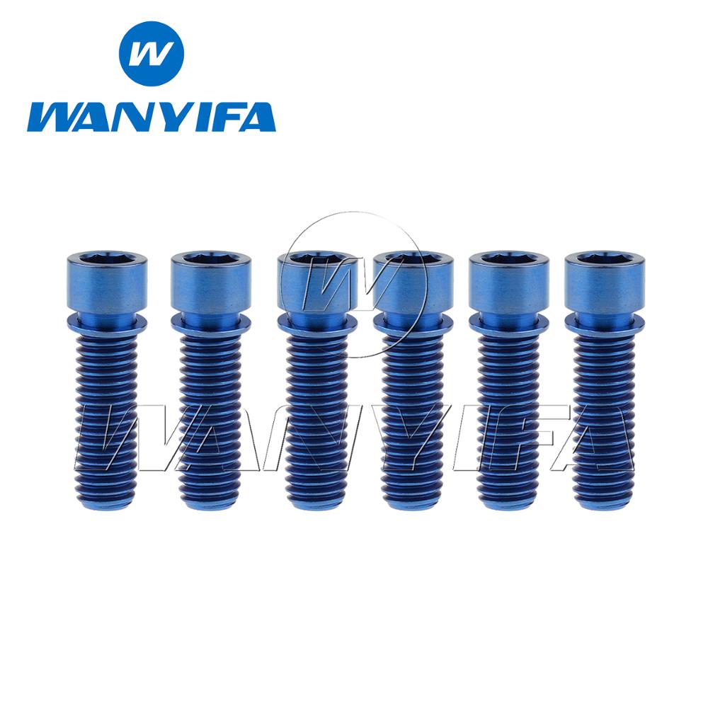 Fietsen Titanium Ti Allen Head M8 X20 25Mm Golden Voor Bmx Stuurpen Fiets Schroeven Fiets Stem Bouten 6 stks/partij: M8X25 blue