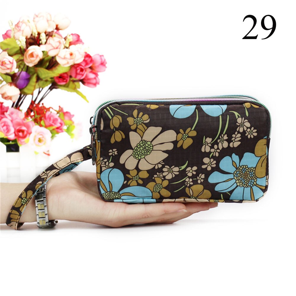 Bolso de mano de gran capacidad de 3 capas, Cartera de lona a la para mujer, bolsa para tarjetas, bolsa para teléfono móvil con cremallera, bolso de mano portátil para mujer, producto en oferta: 29