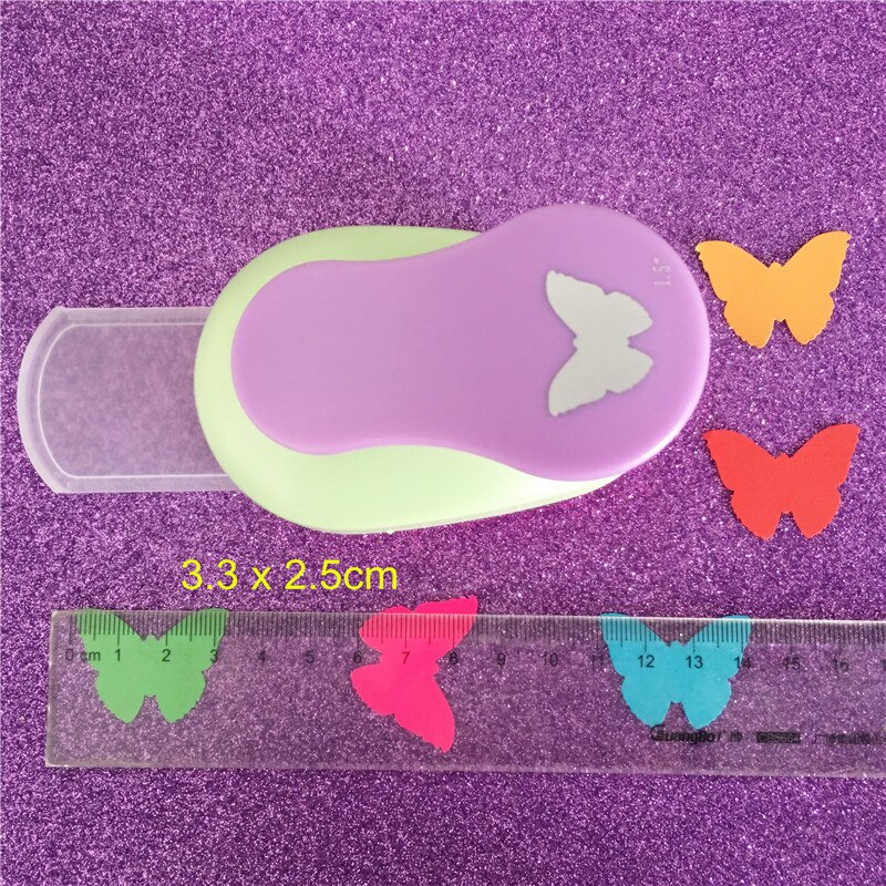 Free Ship 1.5 inch Butterfly EVA hole punch paper puncher for greeting card handmade scrapbook animal craft punch machine
