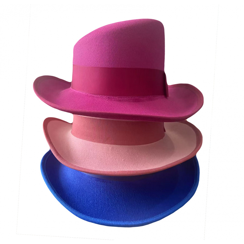 Men Women asymmetric top wool hats fashiona formal ribbon steam punk hat men lumber costume Cap Party decoration
